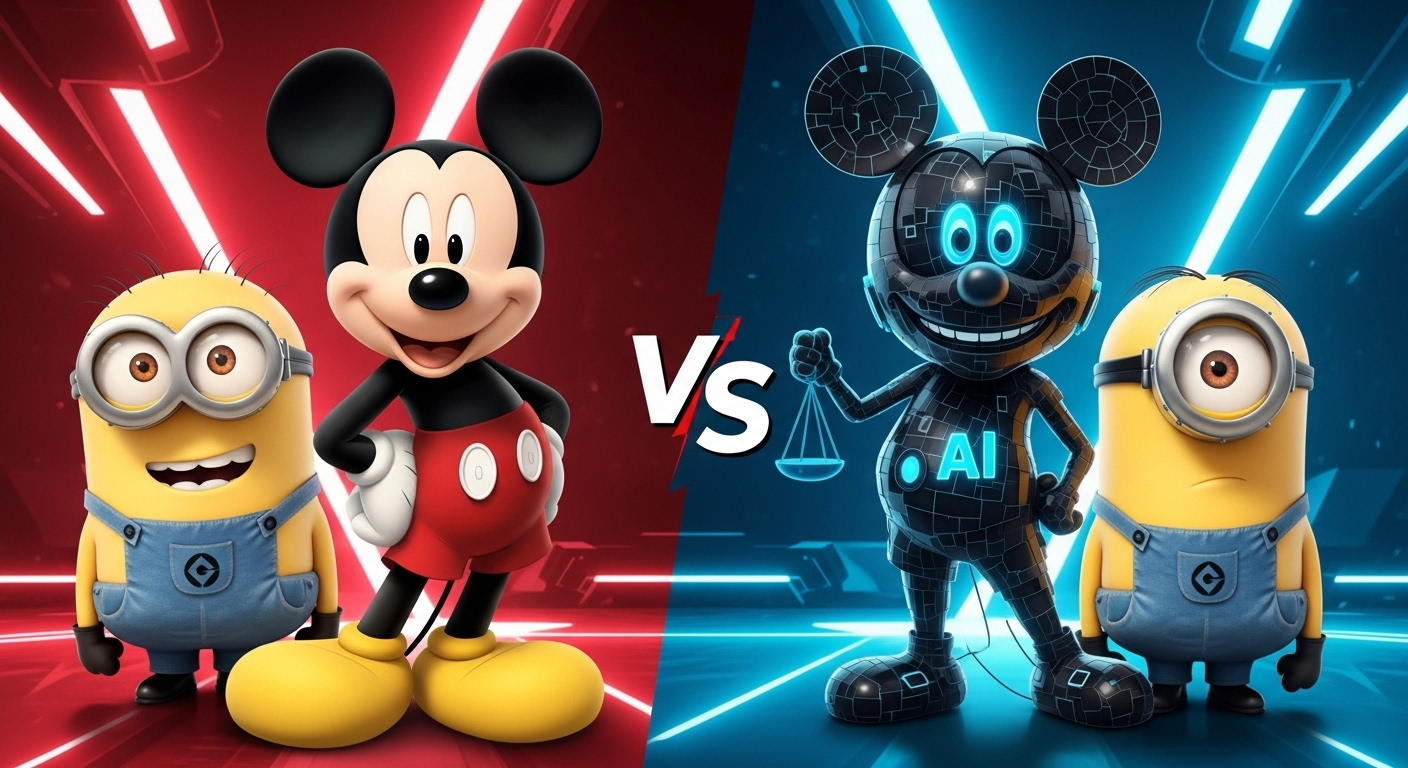 Conflito legal entre Disney, Universal e Midjourney sobre IA e direitos autorais