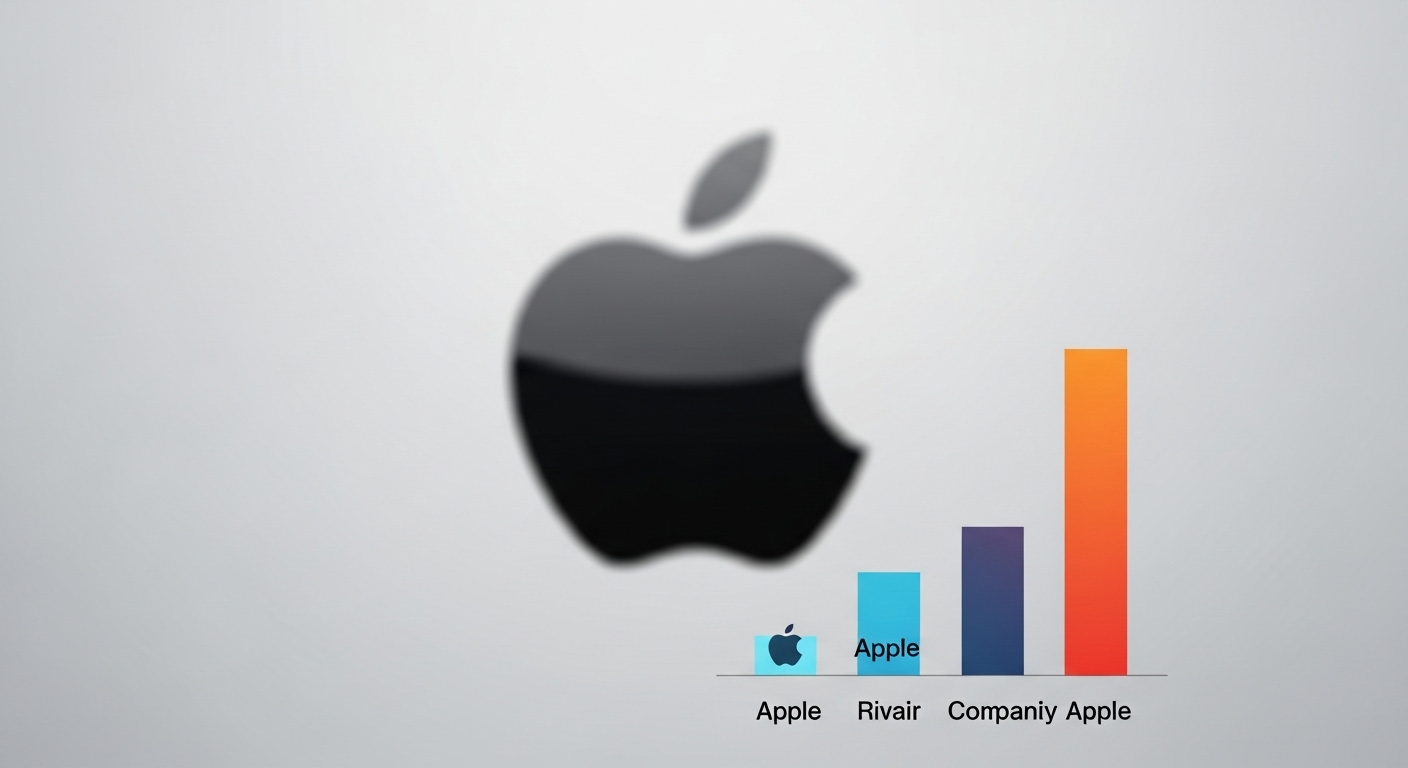 Gráfico comparativo de desempenho de IA da Apple com concorrentes