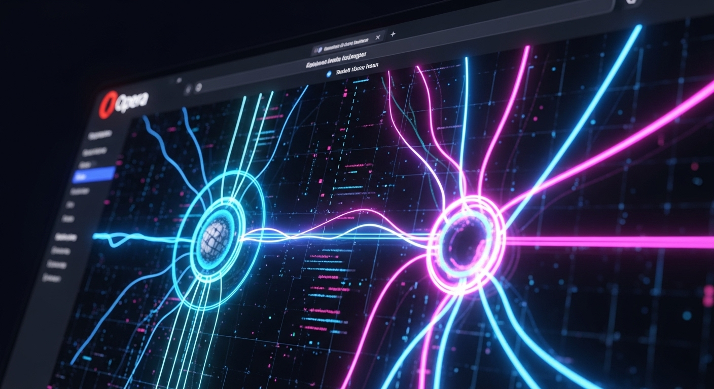 Interface do Navegador Opera Neon com IA